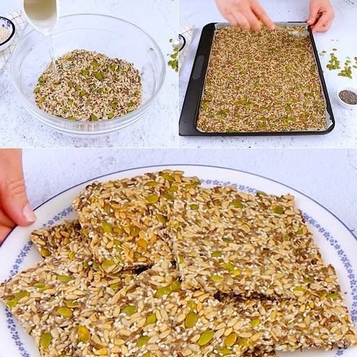 CRACKERS DI SEMI senza farina Si preparano in pochi minuti e sono buonissimi da sgranocchiare!