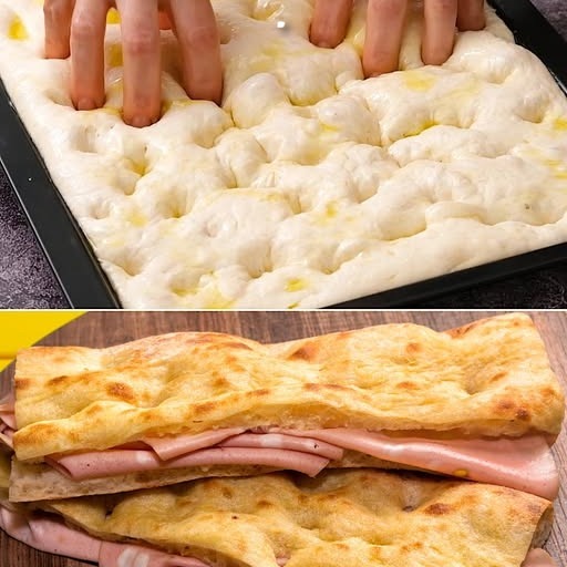 Alta, soffice e perfetta sa farcire con i salumi! Ecco come preparare una focaccia divina 👉