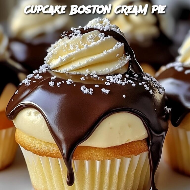 Cupcake Boston Cream Pie