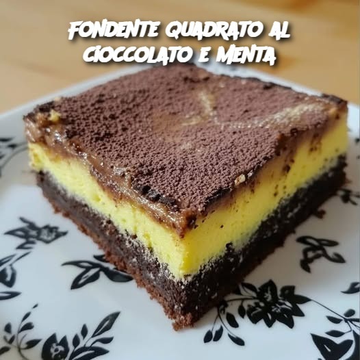 Fondente quadrato al cioccolato e menta