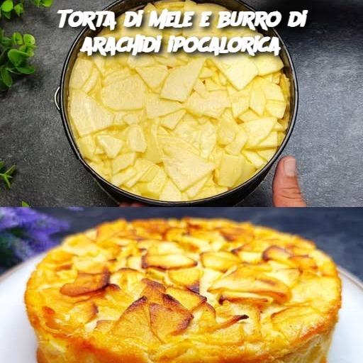 Torta di mele e burro di arachidi ipocalorica