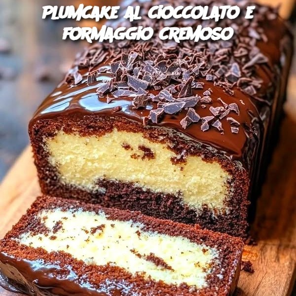 Plumcake al cioccolato e formaggio cremoso