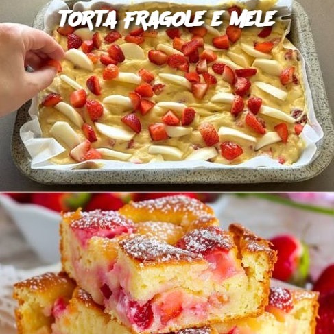 TORTA FRAGOLE E MELE