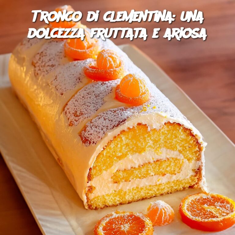Tronco di clementina: una dolcezza fruttata e ariosa