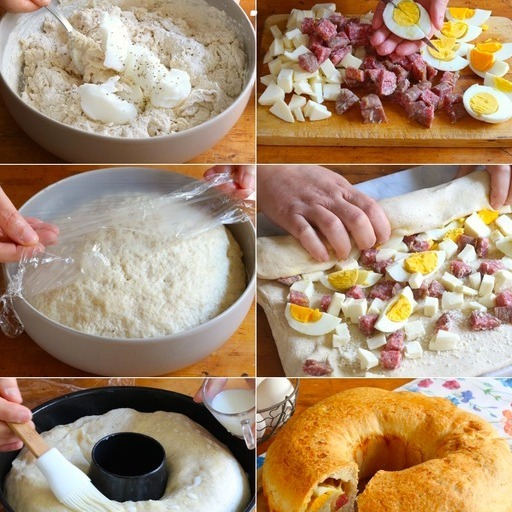 Rigorosamente con strutto e uova sode  Ecco la ricetta passo passo del famoso tortano napoletano: