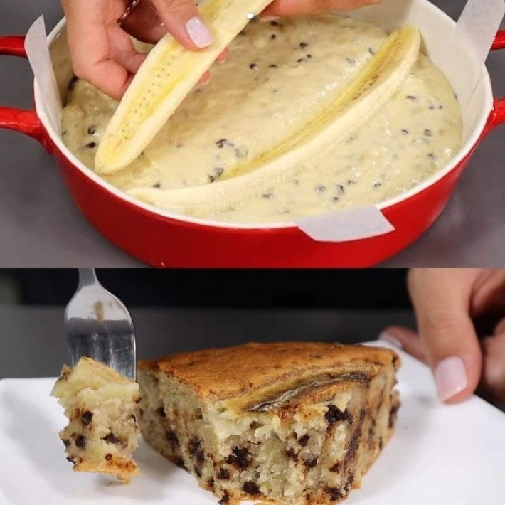 Torta Super Umido Banana Cioccolato e Gocce