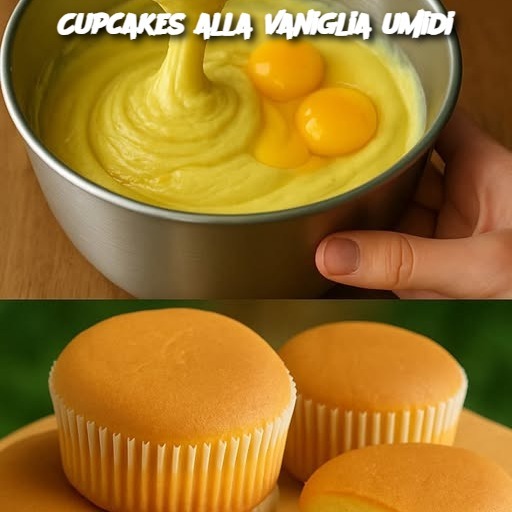 Cupcakes alla vaniglia umidi