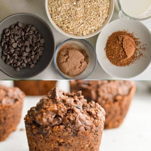 Tazzine di farina d’avena cotte nel burro al cioccolato con burro di arachidi