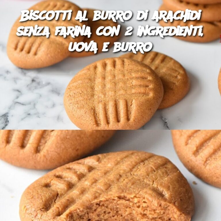 Biscotti al burro di arachidi senza farina con 2 ingredienti, uova e burro