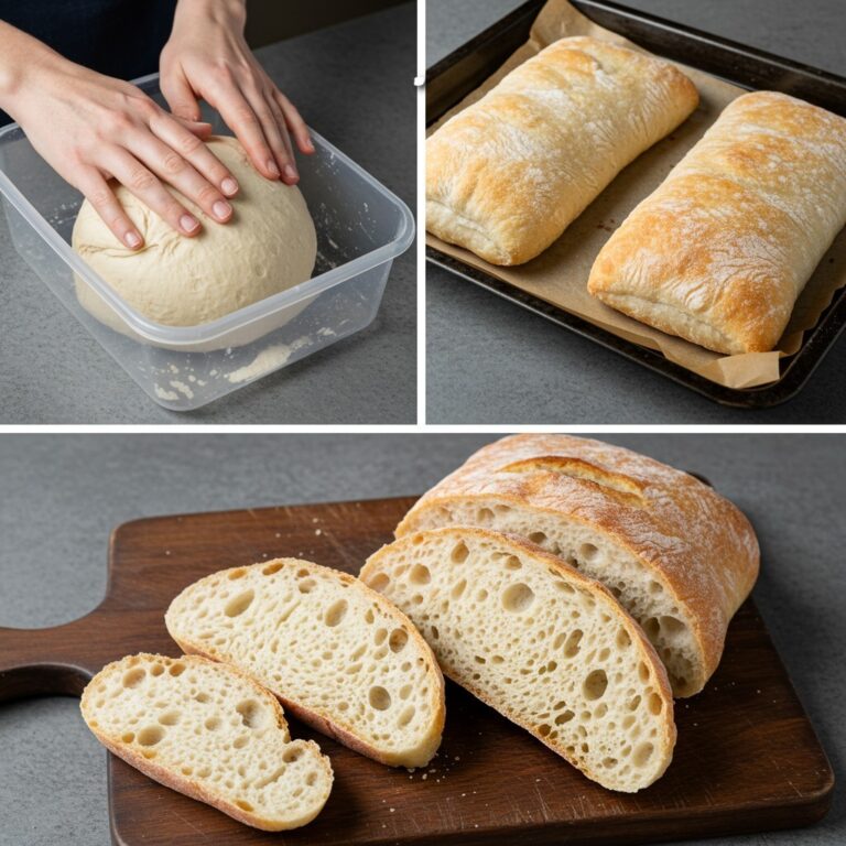 Pane ciabatta fatto in casa