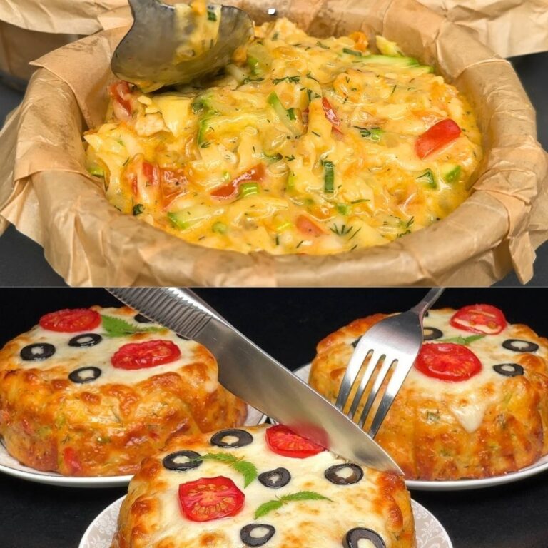 Casseruola di pollo e verdure con mozzarella