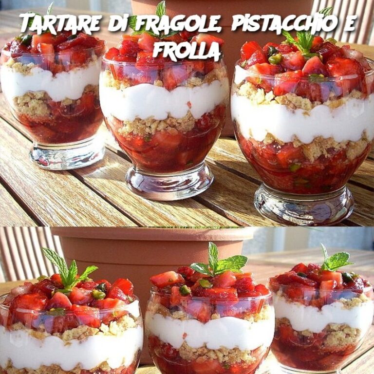 Delizie dell’Estate: Tartare di Fragole, Pistacchi e Frollini