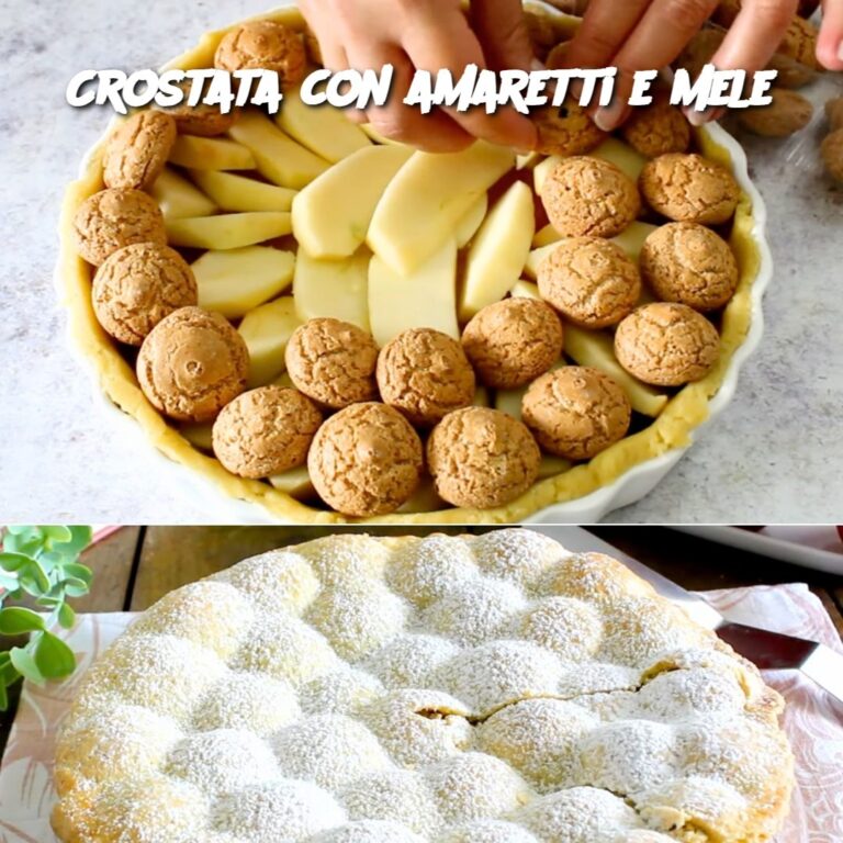 Crostata con amaretti e mele