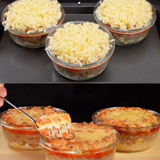 Una casseruola nutriente con pasta e carne