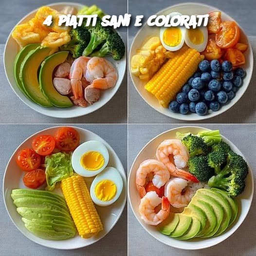 4 piatti sani e colorati