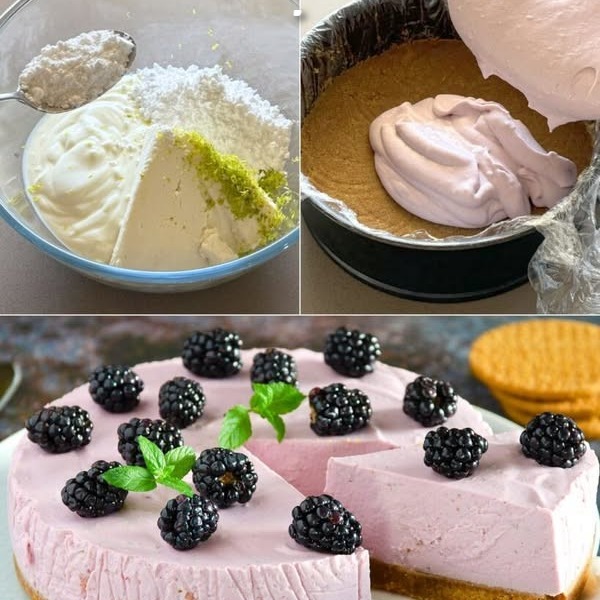 Cheesecake alle more: la ricetta del dolce senza cottura cremoso e scenografico