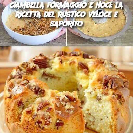 Ciambella formaggio e noci: la ricetta del rustico veloce e saporito