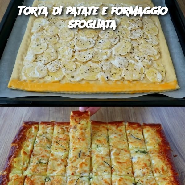 Torta di patate e formaggio sfogliata