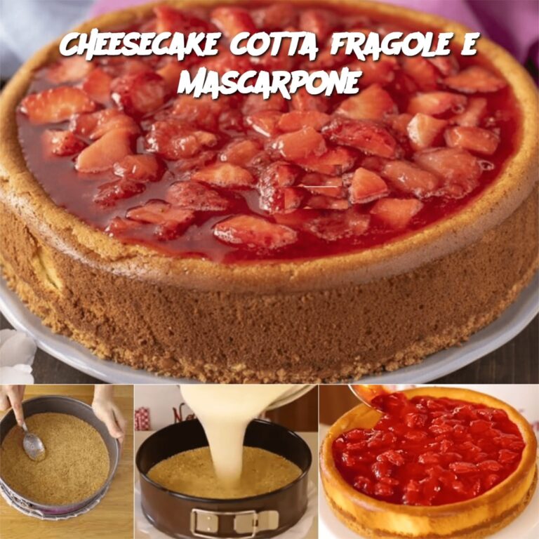 Cheesecake cotta fragole e mascarpone