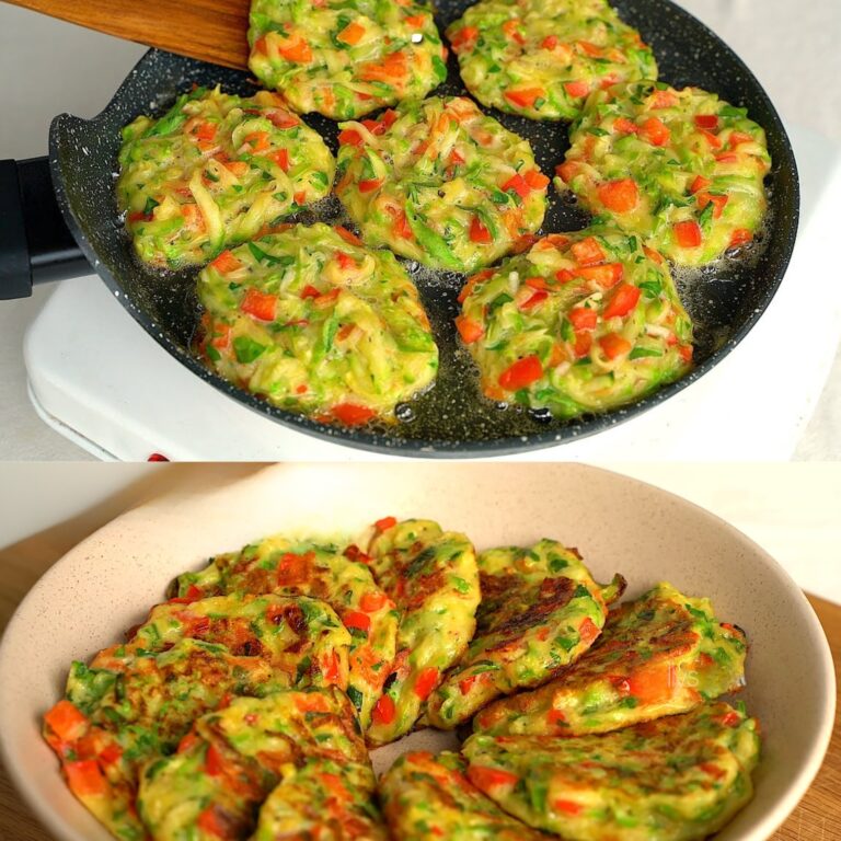 Frittelle di verdure con zucchine e peperoni