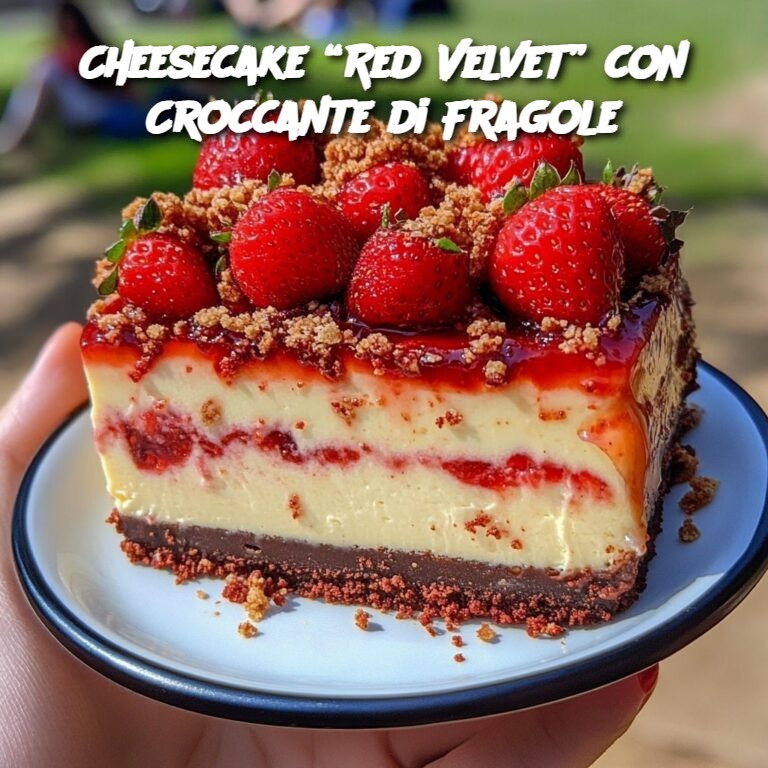 Cheesecake “Red Velvet” con Croccante di Fragole