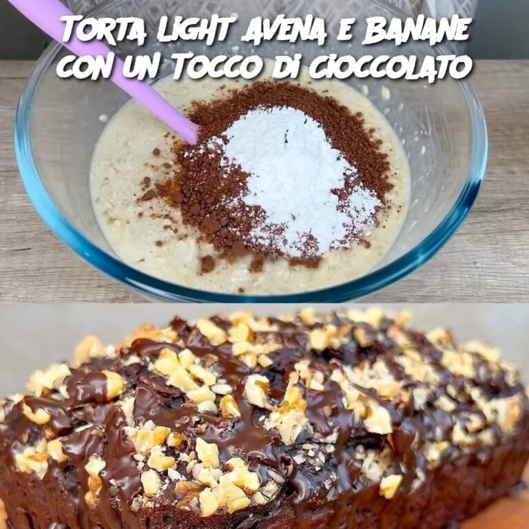 Torta Light Avena e Banane con un Tocco di Cioccolato