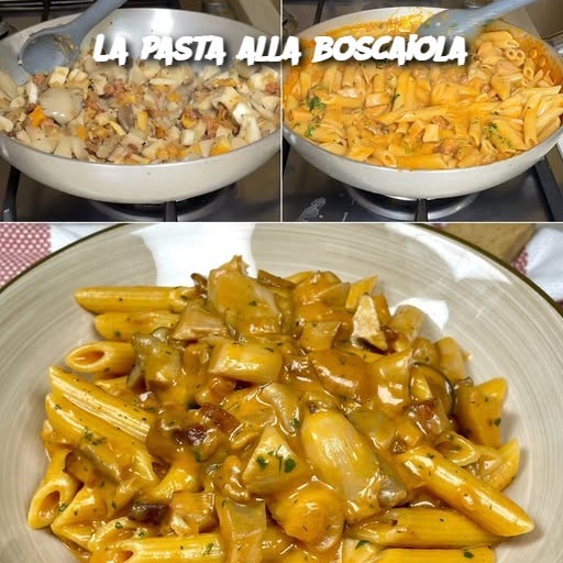La pasta alla boscaiola