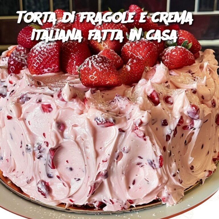 Torta di fragole e crema italiana fatta in casa