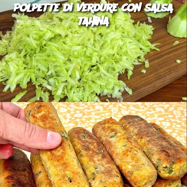 Polpette di verdure con salsa tahina