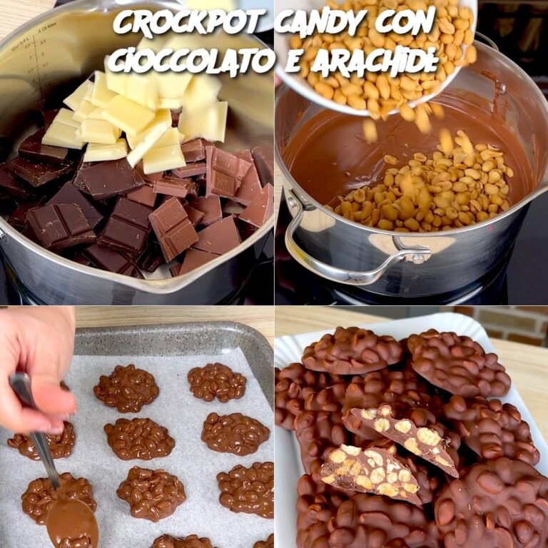Crockpot candy con cioccolato e arachidi: