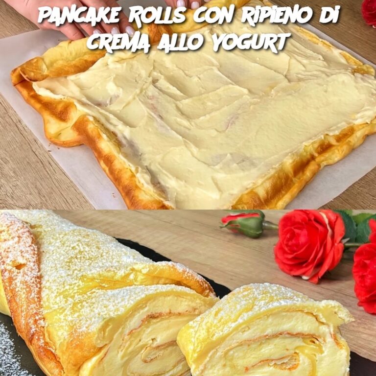 Pancake Rolls con ripieno di crema allo yogurt