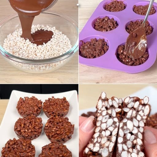 Cestini di riso soffiato: un’idea facile e gustosa per utilizzare il cioccolato avanzato