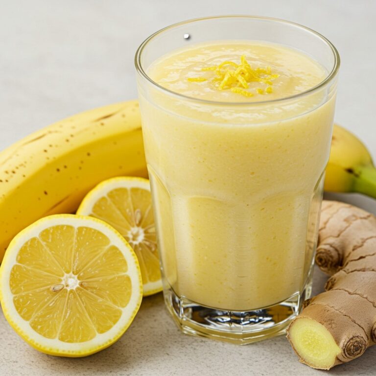 Frullato di banana, limone e zenzero