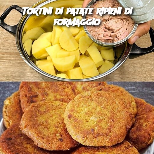 Tortini di patate ripieni di formaggio