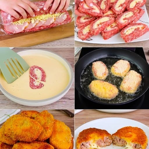 Girelle di carne filanti