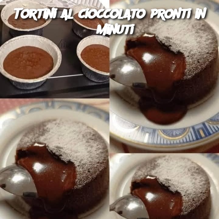 Tortini al cioccolato pronti in 5 minuti