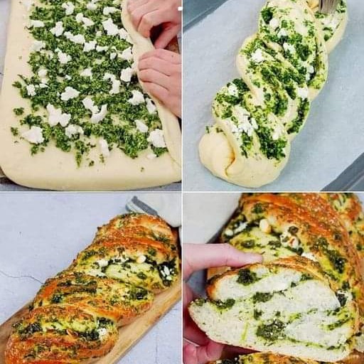 Pane con feta e spinaci: veloce, morbido e buonissimo!