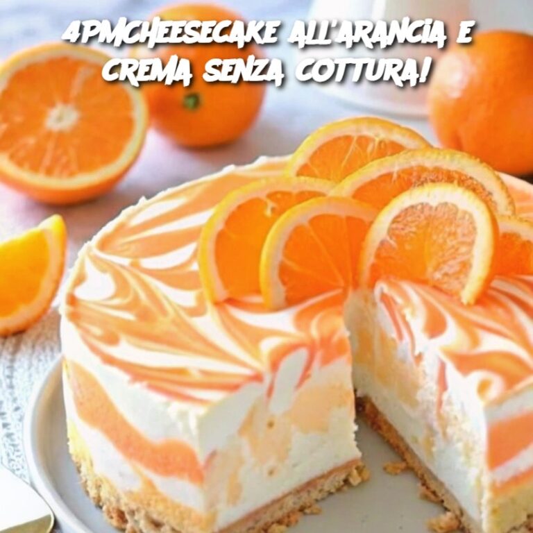 Cheesecake all’arancia e crema senza cottura!