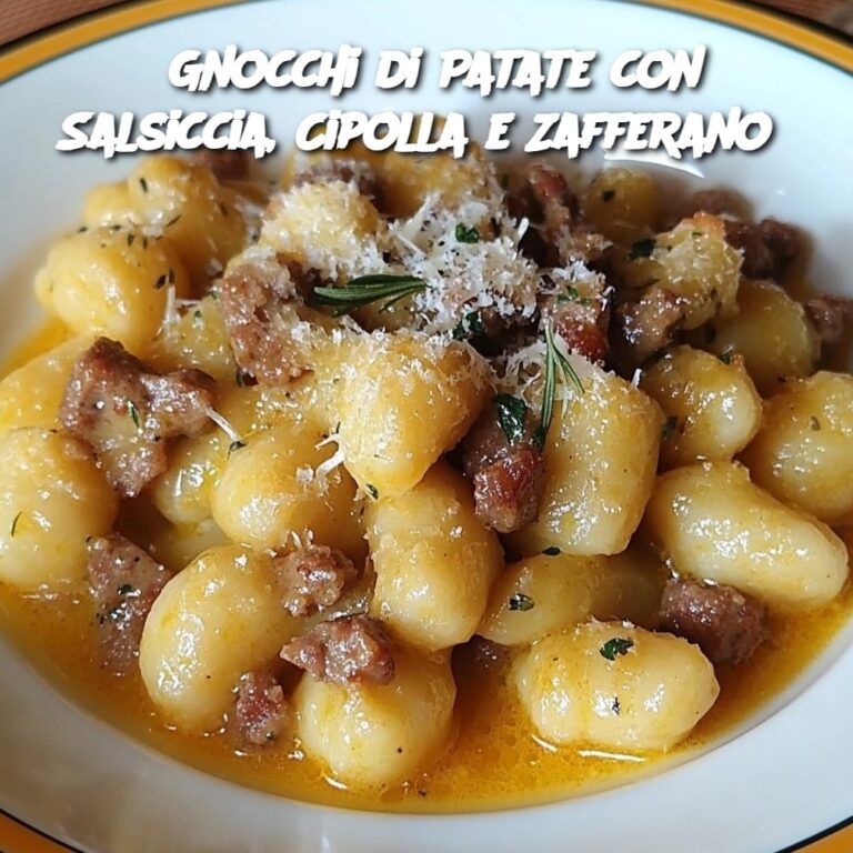 Gnocchi di Patate con Salsiccia, Cipolla e Zafferano