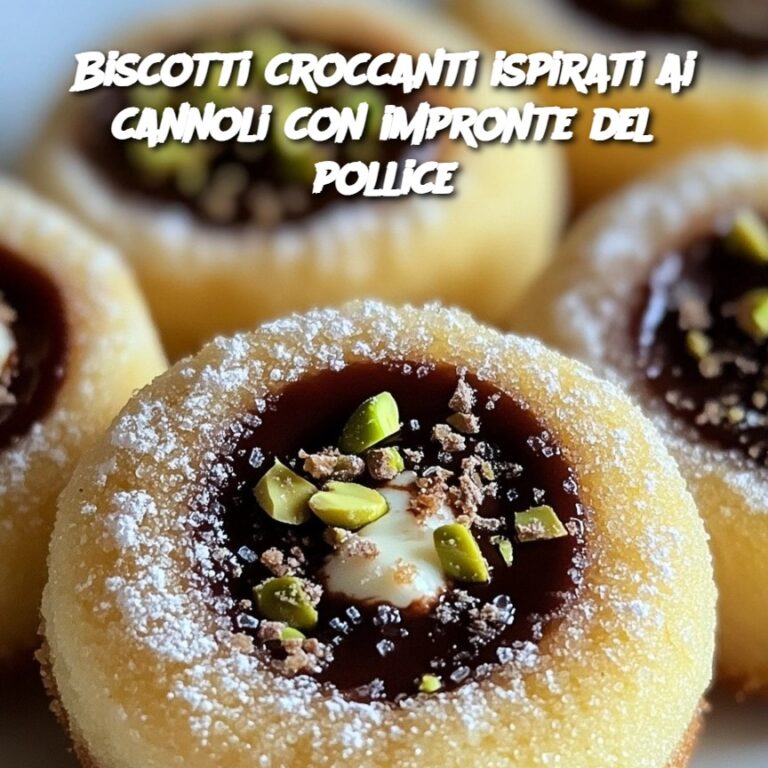 Biscotti croccanti ispirati ai cannoli con impronte del pollice