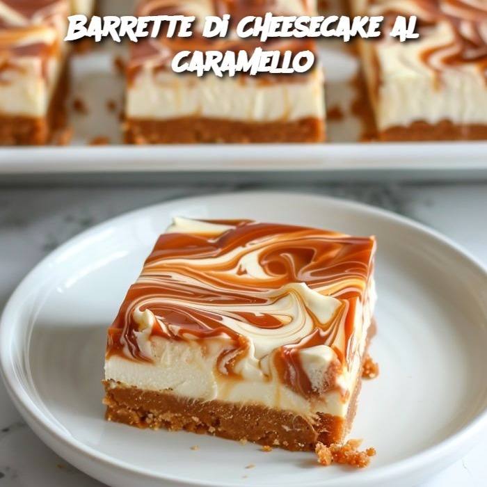Barrette di Cheesecake al Caramello