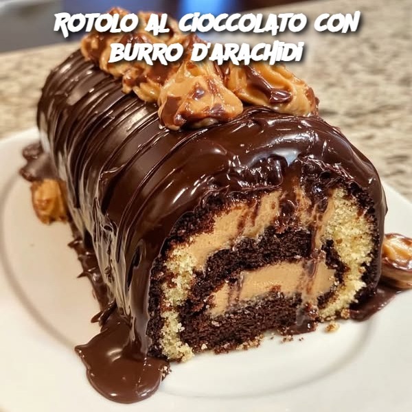 Rotolo al cioccolato con burro d’arachidi