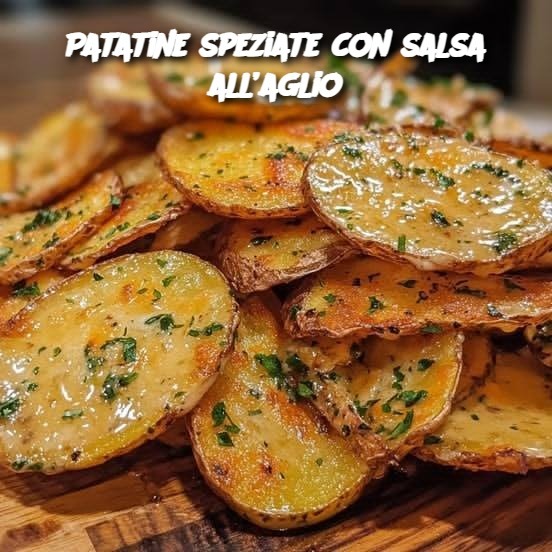 Patatine speziate con salsa all’aglio