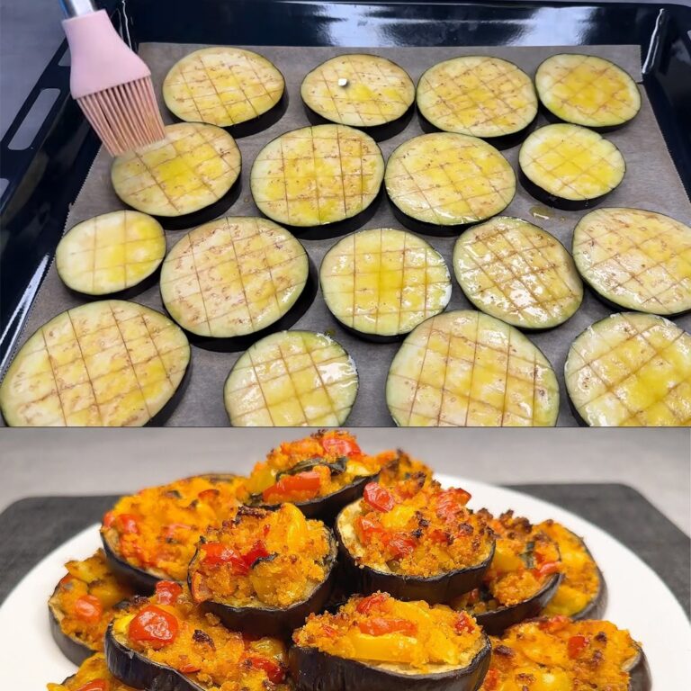 Melanzane al forno con pomodorini e basilico