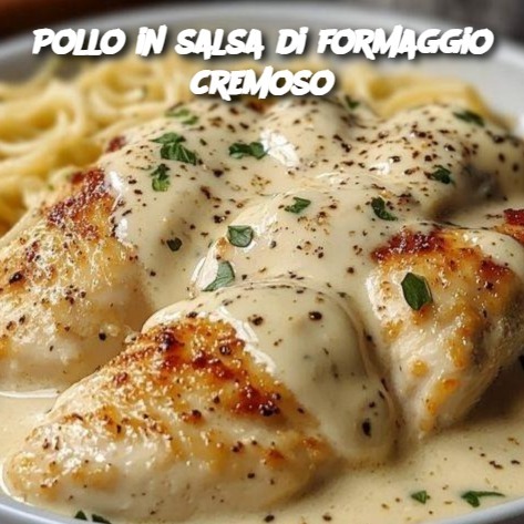 Pollo in salsa di formaggio cremoso