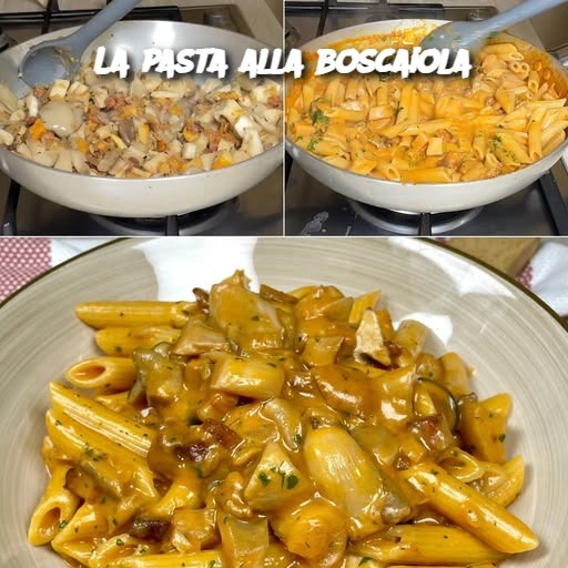 La pasta alla boscaiola
