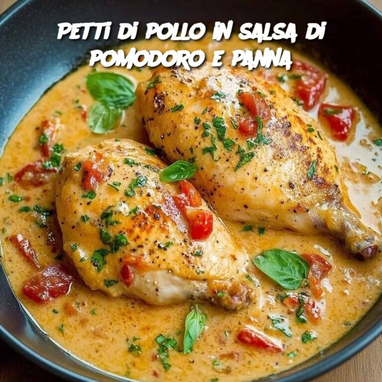 Petti di pollo in salsa di pomodoro e panna