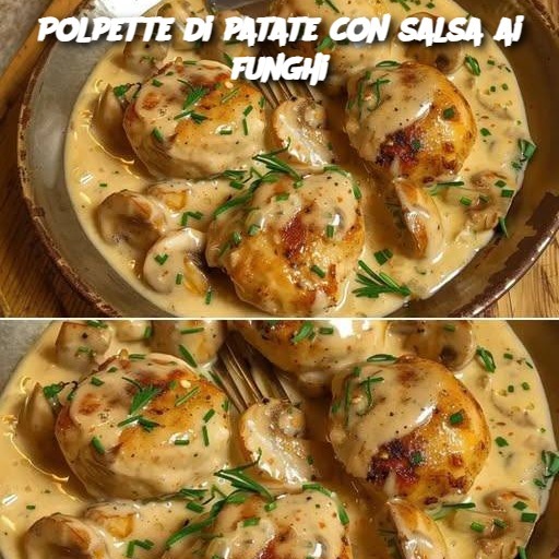 Polpette di patate con salsa ai funghi