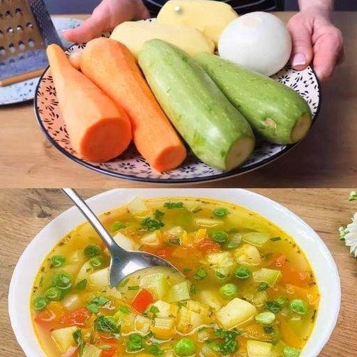 Ricetta zuppa di verdure sostanziosa con crostini di parmigiano