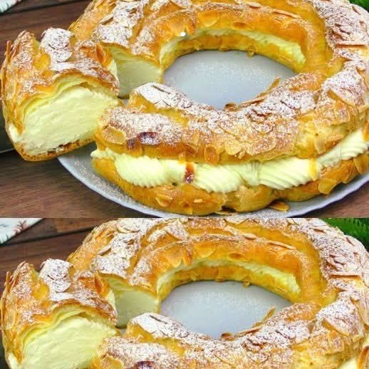 Torta con Pasta Choux e Crema Mousseline